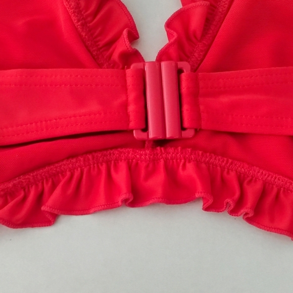 Red Ruffled Bikini Top - Picture 4 of 4